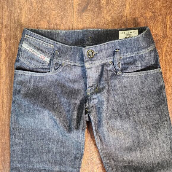 Diesel Matic Low Rise Slim Straight Low Rise Dark Wash Jeans, Size 27 W 34 L - Picture 3 of 12